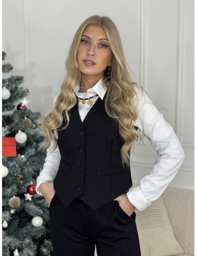 Gilet sans manche noir Sabine