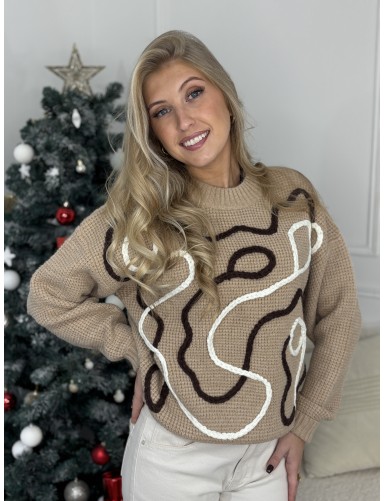 Pull à motif camel Aline