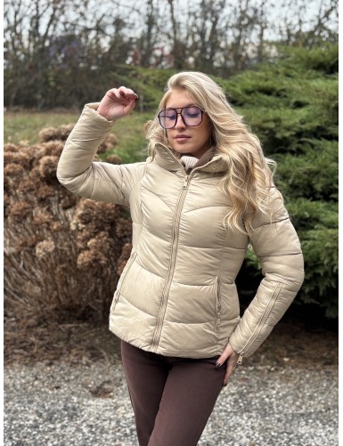 Doudoune unie beige Lana