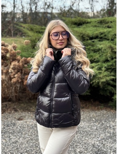 Doudoune unie noire Lana