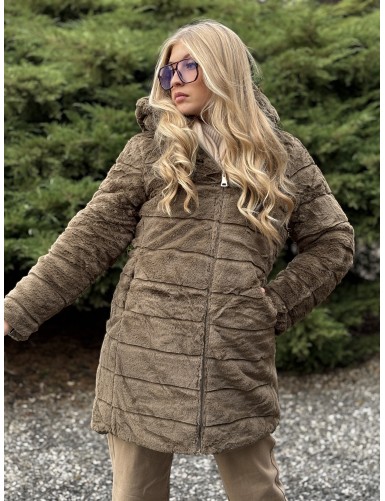 Manteau uni réversible kaki...