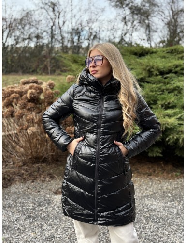 Doudoune uni noire Amanda