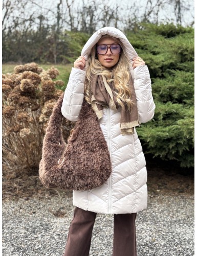 Doudoune uni blanche Lise