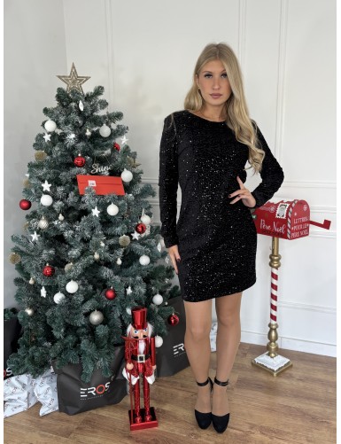 Tunique à sequins noire Patty