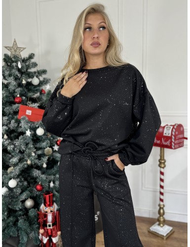 Pull à col rond noir ABELLE