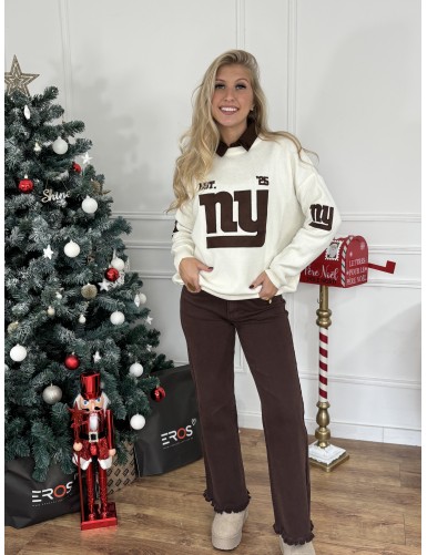 Pull col rond à motifs...