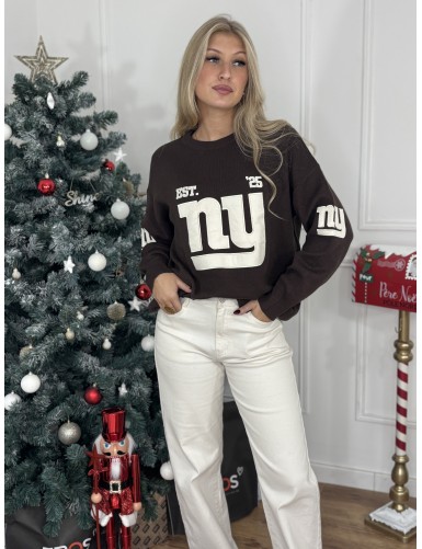 Pull col rond à motifs...