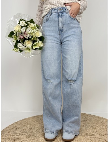 Pantalon ample jeans clair...