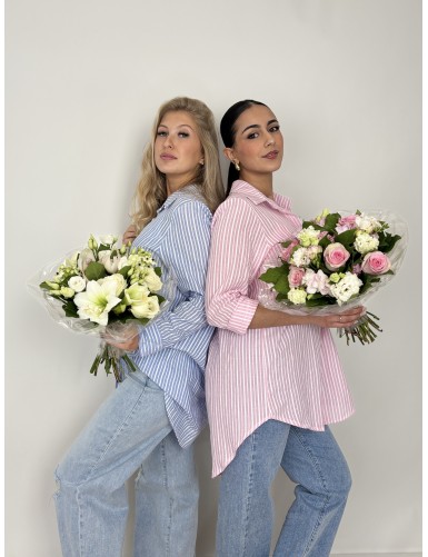 Chemise lignée bleue Ashley