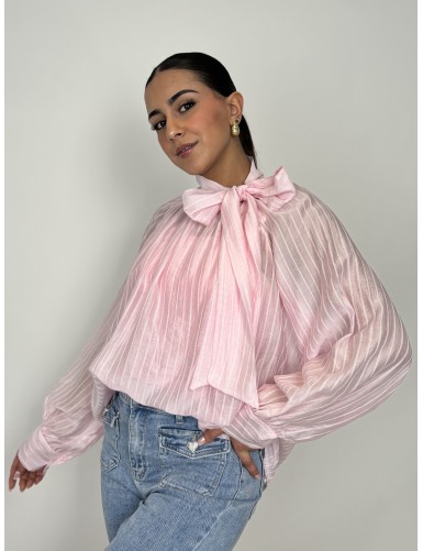 Chemise légère lignée avec...