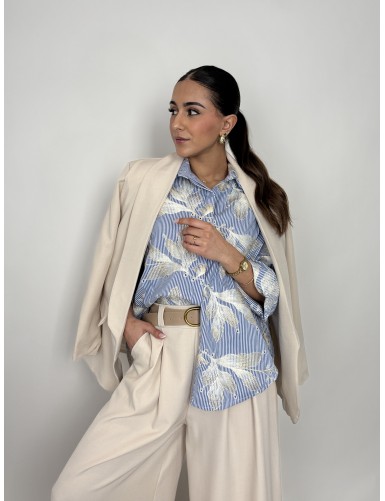 Blazer léger uni beige Bella