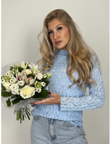 Blouse transparente bleue...