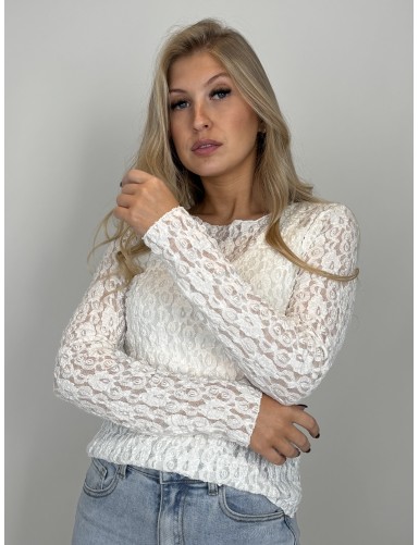 Blouse transparente blanche...