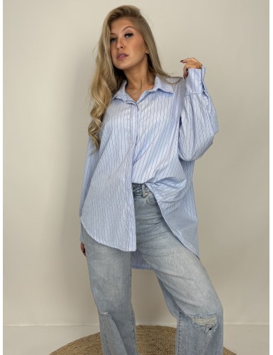 Chemise lignée et à strass...