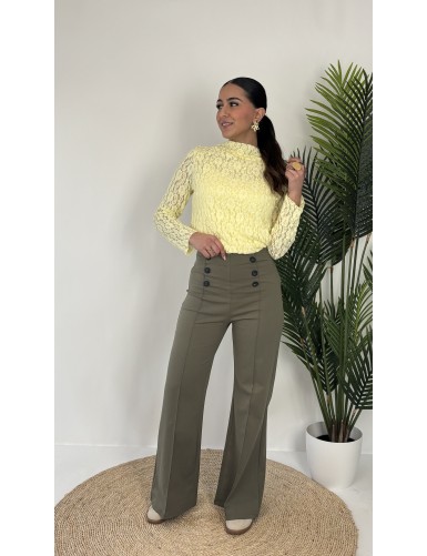 Blouse transparente jaune...