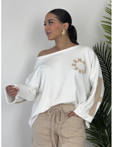 Pull col rond à motifs...