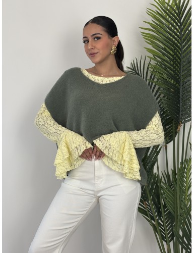 Pull sans manche col V uni...