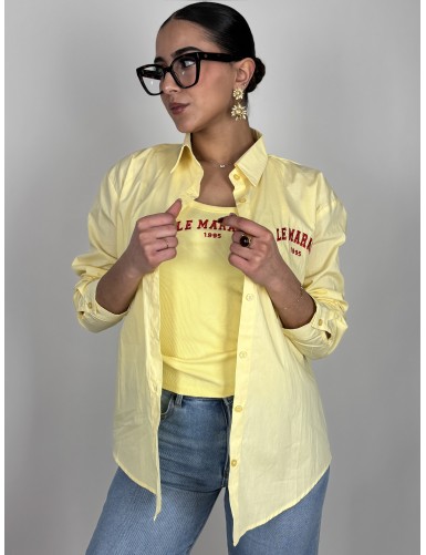Chemise + Top léger jaune...