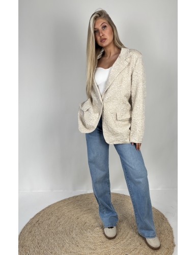 Veste à motifs beige Armelle