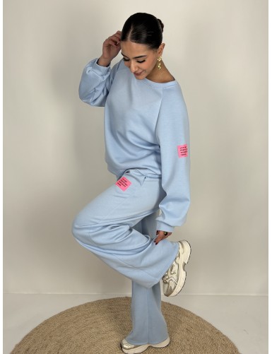 Ensemble casual uni bleu...