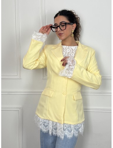 Veste blazer uni à...