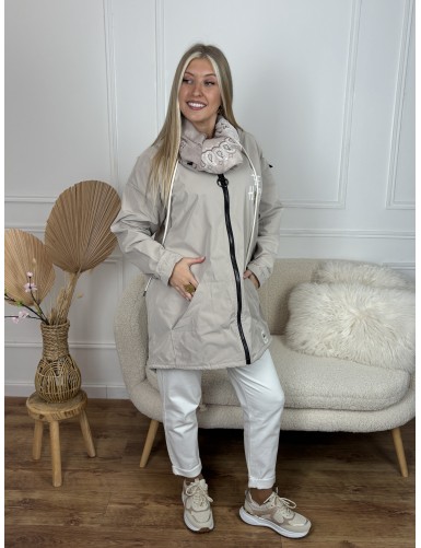 Veste légère à motifs beige...