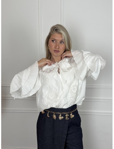 Blouse légère à motifs...