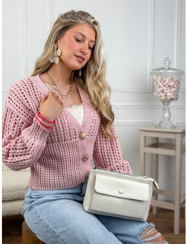 Gilet en maille léger rose...