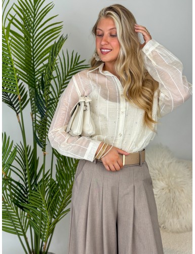 Chemise légère à strass...