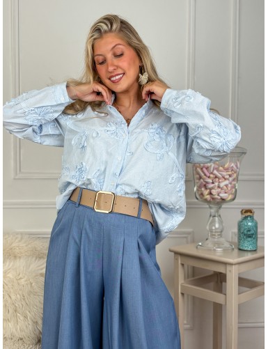 Chemise légère à motifs...