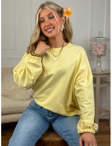 Pull col rond à motifs...