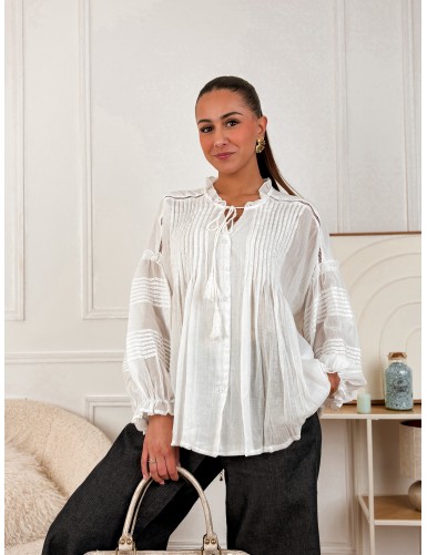 Chemise légère à relief...