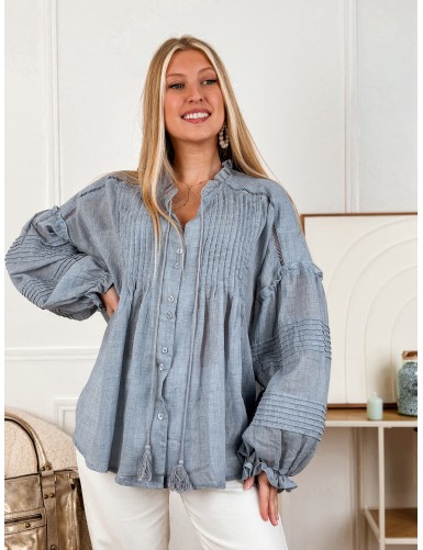 Chemise légère à relief...