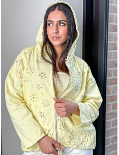 Veste en jeans à tirette...