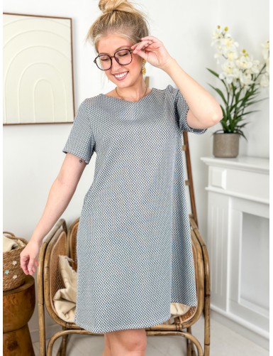 Tunique à motifs bleue NOLWEN